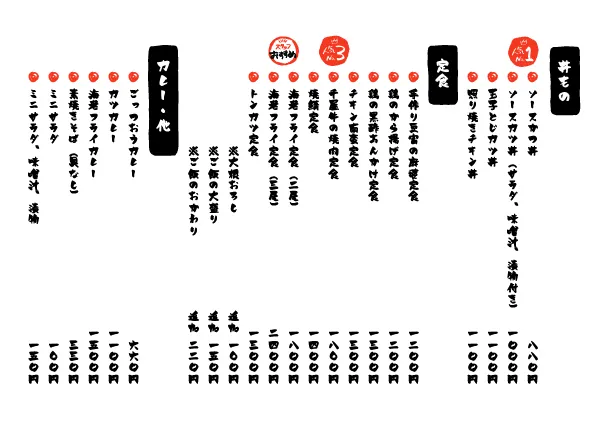 ランチメニュー一覧
